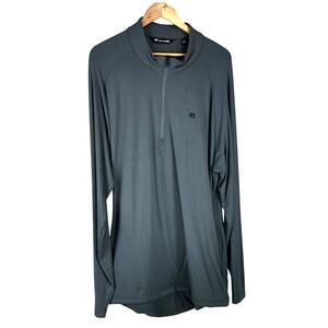Travis Mathew Men's Networking Quarter Zip Fleece Pullover Gray Size XXL NWT